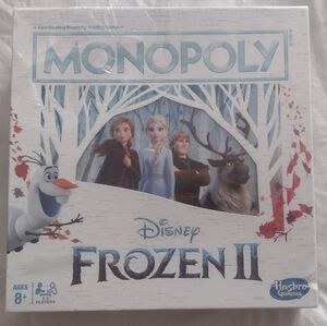 Hasbro Disney Frozen II Monopoly Game - Blue and White
